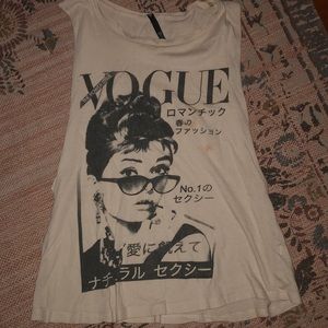Tank top Vogue magazine cover